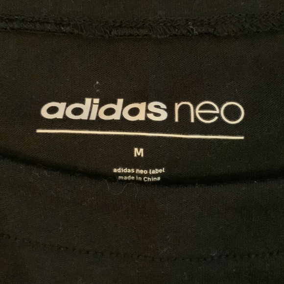 Adidas Neo x Llew Mejia Cropped Black Floral Top Size Medium - Picture 3 of 5